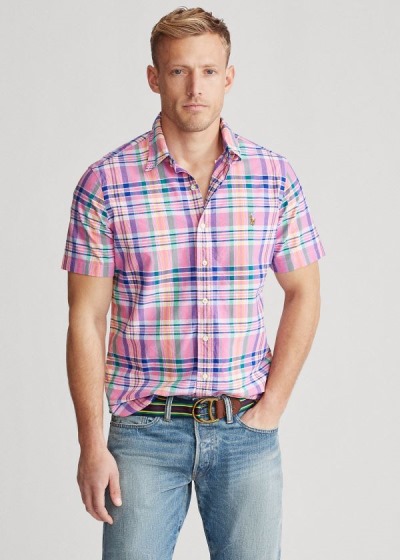 Camisa Polo Ralph Lauren Classic Fit Plaid Homem 83540-OQRF